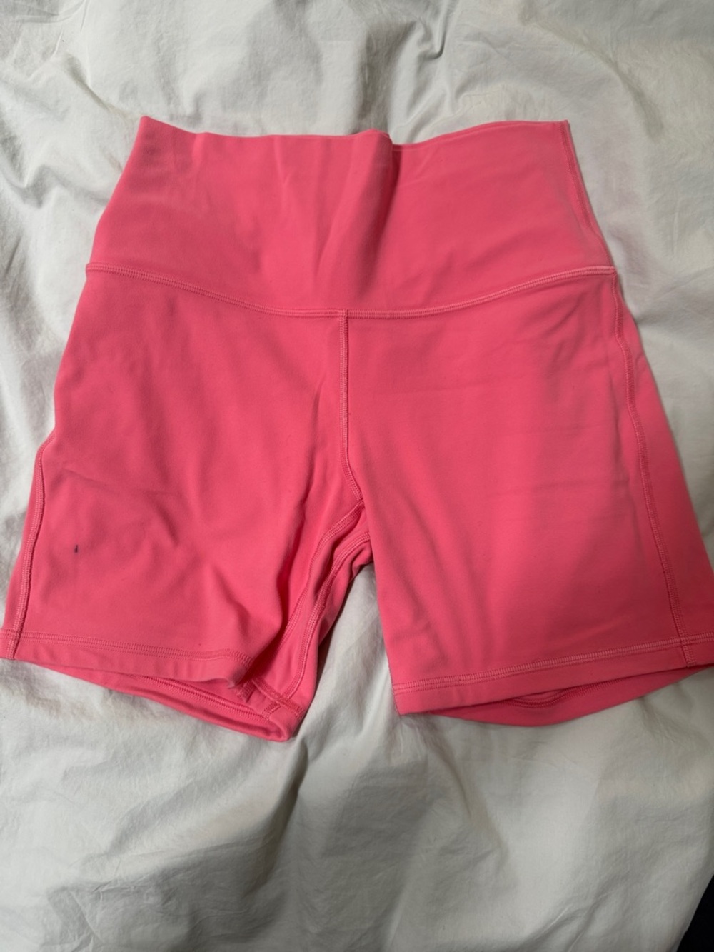 Lululemon High-Waist Pink Active Bike Shorts size 8. 6” length.
